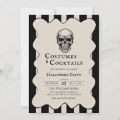  Kostuums Cocktails Skull Halloween Party Kaart (Voorkant)
