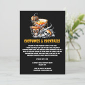 Kostuums Cocktails spooky schedel drinken pompoen Kaart (Staand voorkant)