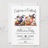 Kostuums Cocktails Volwassen Halloween Party Kaart (Voorkant)