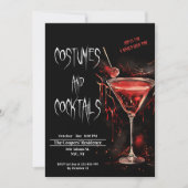 Kostuums en Cocktails Bloody Potion Halloween Kaart (Voorkant)