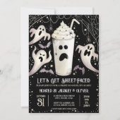 Kostuums en cocktails Ghost Halloween Kaart (Voorkant)