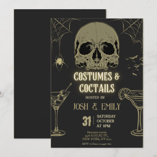 Kostuums en cocktails Halloween Adult Party Scull Kaart