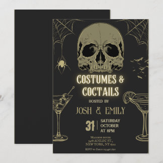 Kostuums en cocktails Halloween Adult Party Scull Kaart