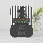 Kostuums en cocktails Halloween Drink heksen op Kaart (Staand voorkant)