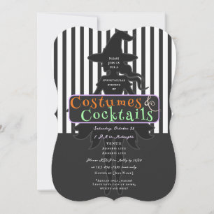 Kostuums en cocktails Halloween Drink heksen op Kaart