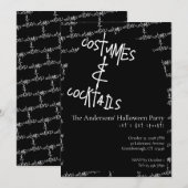 Kostuums en Cocktails Halloween Kaart (Voorkant / Achterkant)