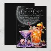 Kostuums en cocktails Halloween Kaart (Voorkant / Achterkant)