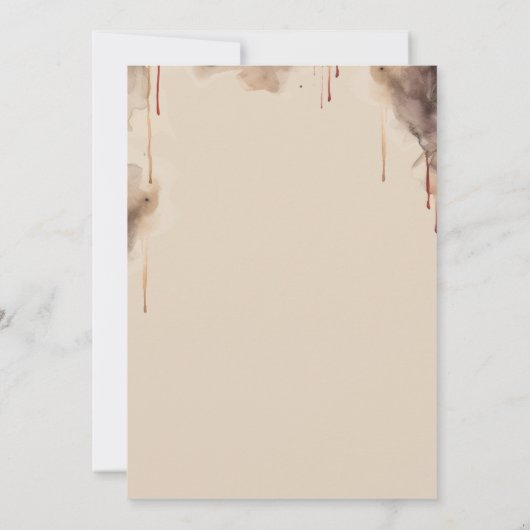 Kostuums en Cocktails Sculls & Rozen Halloween Kaart (Achterkant)