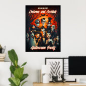  kostuums en cocktails tijdens Halloween Poster (Thuiskantoor)