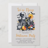 Kostuums en Cocktails Volwassen Halloween Party Kaart (Voorkant)