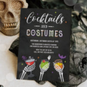 Kostuums en Cocktails Volwassen Halloween Party Kaart