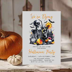 Kostuums en Cocktails Volwassen Halloween Party Kaart