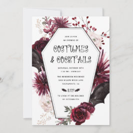 Kostuums en Cocktails Volwassen Halloween Party Kaart