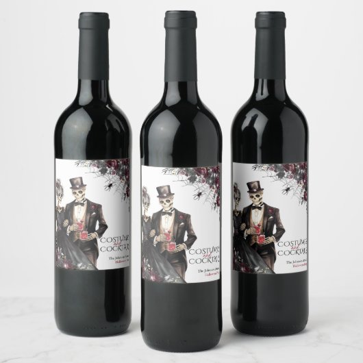 Kostuums en Cocktails Volwassen Halloween Party Wijn Etiket (Flessen)
