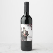 Kostuums en Cocktails Volwassen Halloween Party Wijn Etiket (Voorkant)