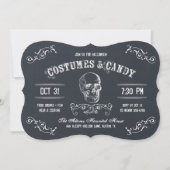 Kostuums en Snoep Halloween Feestuitnodiging Kaart (Voorkant)