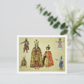 Kostuums van de 17e en 18e eeuw, bord 56 briefkaart (Staand voorkant)