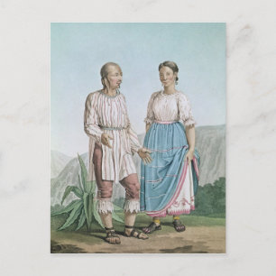 Kostuums van de Indiërs van Michouacan Briefkaart
