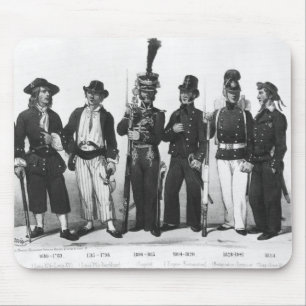 Kostuums van Franse mariniers van 1680 tot 1854 Muismat
