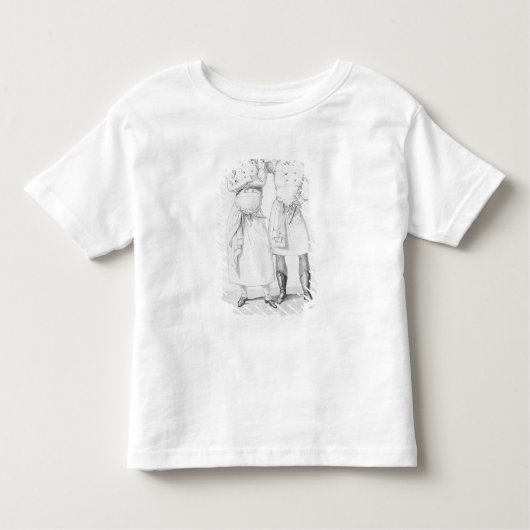 Kostuums van koks uit verschillende tijdperken kinder shirts (Voorkant)