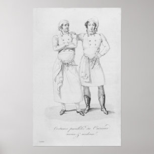 Kostuums van koks uit verschillende tijdperken poster