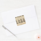 kostuums vierkante sticker (Envelop)