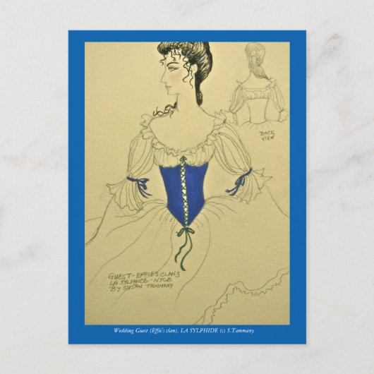 kostuumschets voor ballet LA SYLPHIDE Briefkaart (Voorkant)