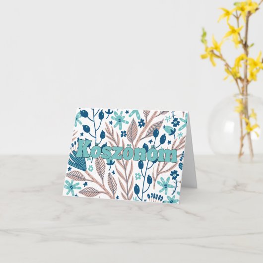 Köszönöm, Hongaars dank je, Hongaars Kaart (Gele Bloem)