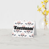 Köszönöm, Hongaars dank je, Hongaars Kaart (Gele Bloem)