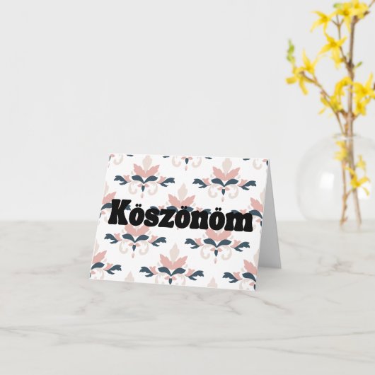 Köszönöm, Hongaars dank je, Hongaars Kaart (Gele Bloem)