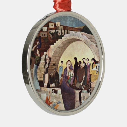 Kosztka - Maria's bron in Nazareth Metalen Ornament (Rechts)