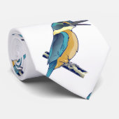 Kotare Kingfisher NZ BIRD Stropdas (Opgerold)