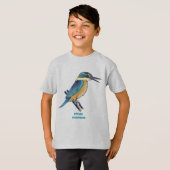Kotare Kingfisher NZ BIRD T-shirt (Voorkant volledig)