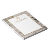 Kotel Jerusalem Stone Mitzvah merkt Notitieblok op (Schuin)