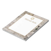 Kotel Jerusalem Stone Mitzvah merkt Notitieblok op (Linkerzijde)