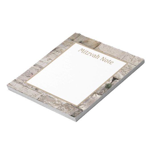 Kotel Jerusalem Stone Mitzvah merkt Notitieblok op (Linkerzijde)