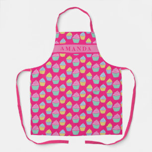 Koterroze cupcake print aangepaste naam keuken bak schort
