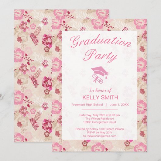 Koterroze moderne afgestudeerde bloemen kaart (Voorkant / Achterkant)