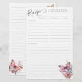 Koterroze vlinderbloemfamilie Recipe Kaart (Voorkant / Achterkant)