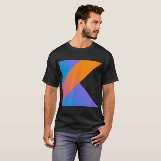 Kotlin Programmeertaal Logo voor Kotlin Programma T-shirt (Voorkant volledig)