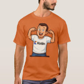 Kotlin Programmer Cartoon T-Shirt (Voorkant)