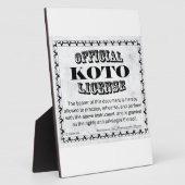 Koto-licentie Fotoplaat (Zijkant)