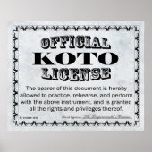 Koto-licentie Poster (Voorkant)
