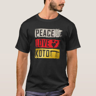 Koto Musical Instrument Japanse geplukte muziekpla T-shirt