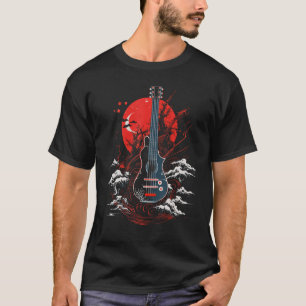 Koto traditioneel snaarinstrument Japanse kunst T-shirt