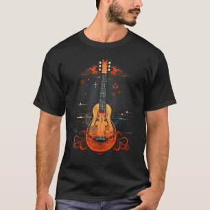 Koto traditioneel snaarinstrument Japanse kunst T-shirt