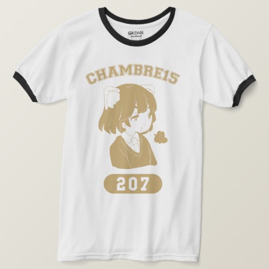 Kotoko college design ringer t-shirt (Design voorkant)