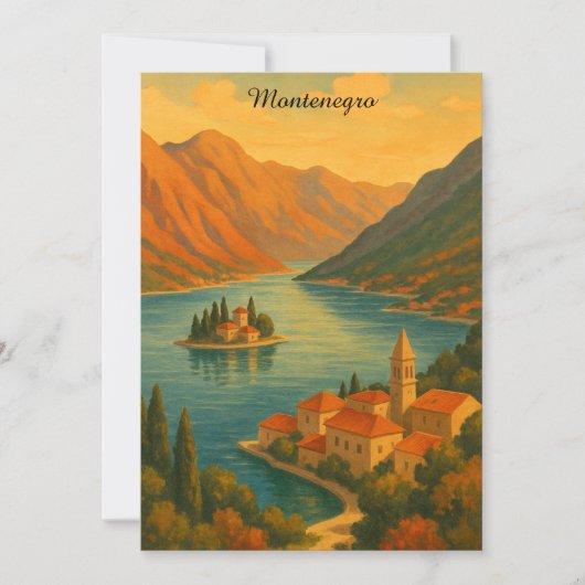 Kotor Bay Montenegro Vintage Adria Coast (Voorkant)