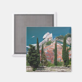 Kotor in Montenegro vierkante magneet (Voorkant / Achterkant)