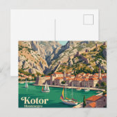 Kotor Montenegro Briefkaart (Voorkant / Achterkant)